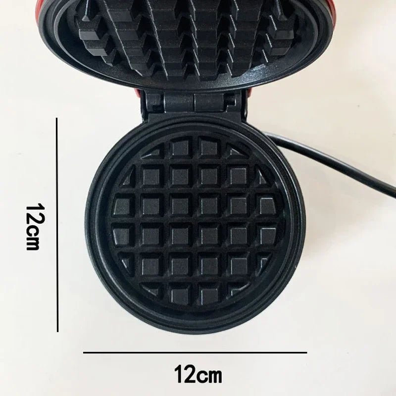 Heart-shaped double-sided mini waffles maker - silverfoxgoods